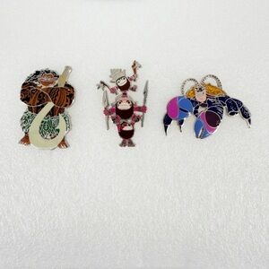 Disney Moana Pin Set 3 Pins Maui-Tamotoa-Coconuts Authentic